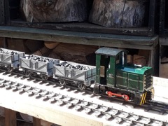 Tom and Glenis in their garden